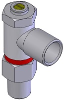 1/8" NPT Right Angle Flow Control ACSP 2023-02